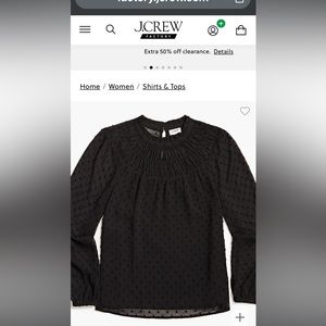 J Crew Factory Clip Dot Blouse
